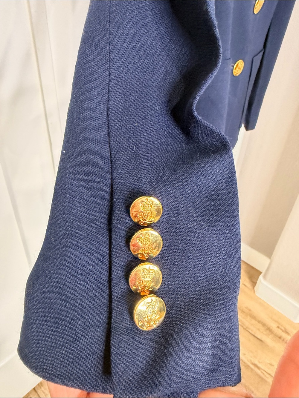 Ralph Lauren Navy Blazer with Gold Crest - Picture 7 of 9